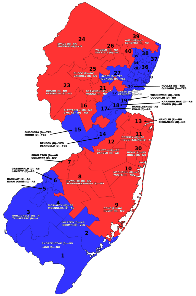 A District By District Geographic Depiction Of The Budget Votes