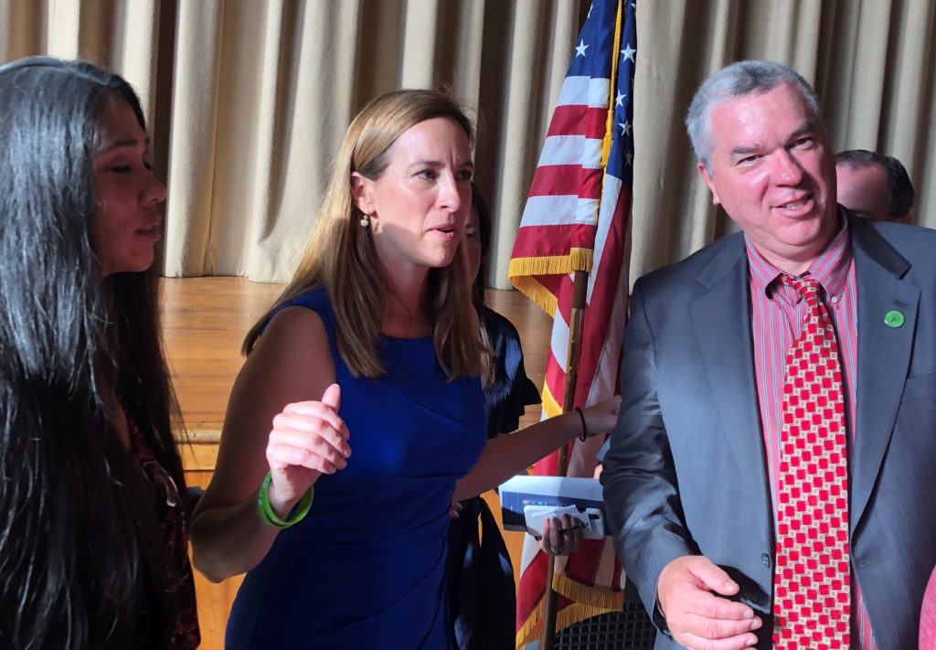 Representative Mikie Sherrill recently held a town hall session with constituents in Bloomfield where she talked openly about the possibility of impeachment for President Donald Trump, the need for immigration reform and other topics brought up by the audience.