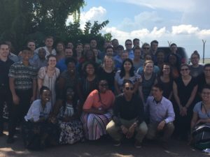 Joseph Politano arrives at Entebbe Airport with his Peace Corps cohort to begin service in Uganda. He is the son of writer Teresa Politano and political consultant Pat Politano of Cranford.