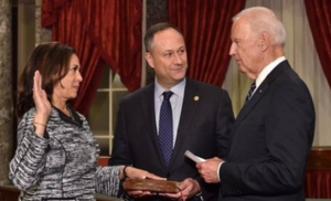 Former VP Joe Biden and California Senator Kamala Harris