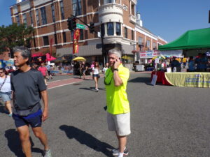 Union County Republican Committee Chairman Glenn Mortimer at the Fall Festival this morning in Westfield.