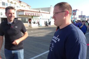 Cape May County Democratic Committee Chairman Brendan M. Sciarra and Senator Robert Andrzejczak (D-1).