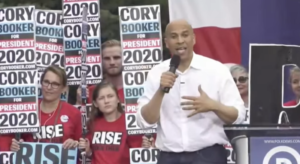 U.S. Senator Cory Booker (D-NJ) at this weekend's Iowa steak fry.