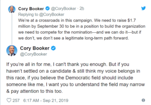 Booker Tweet