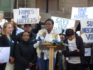 Airbnb Protest in Jersey City.