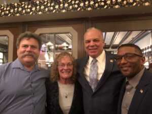 From left: Earp, Schaffer, Senate President Steve Sweeney (D-3), and Monmouth County Democratic Committee Chairman Dave Brown.