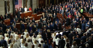 Booker and Menendez in the crowd.