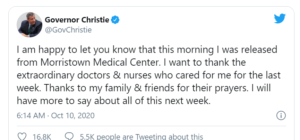 Christie Tweet