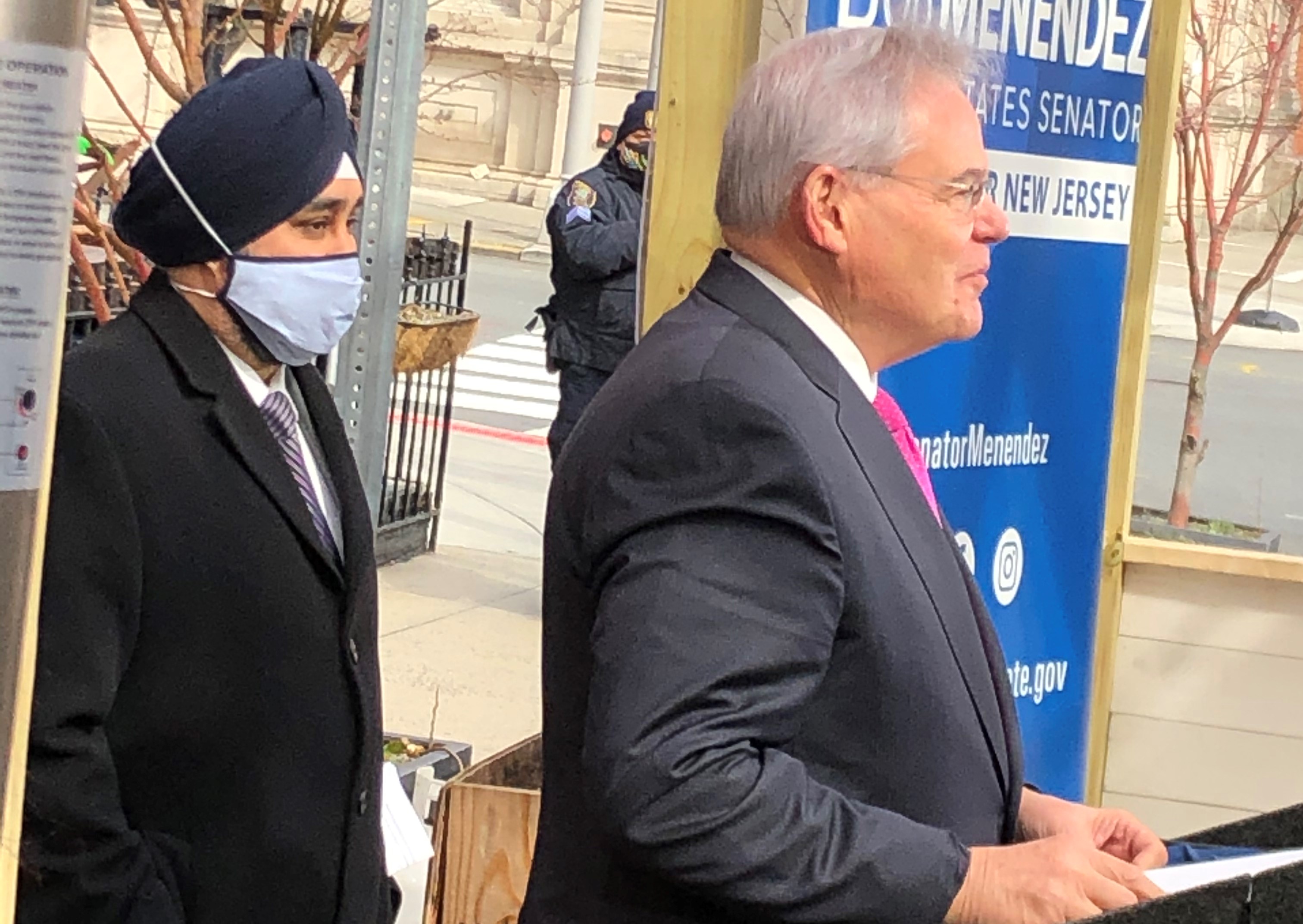 Menendez Sells COVID Recovery Plan in Hoboken