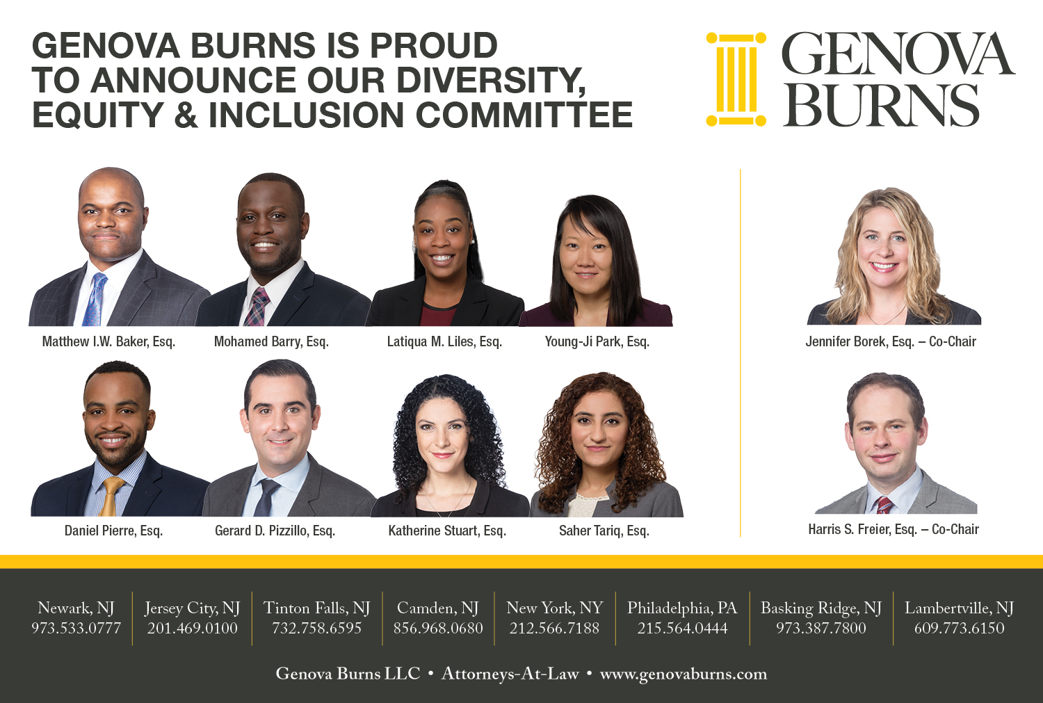 Genova Burns LLC Announces DE&I Committee - Insider NJ