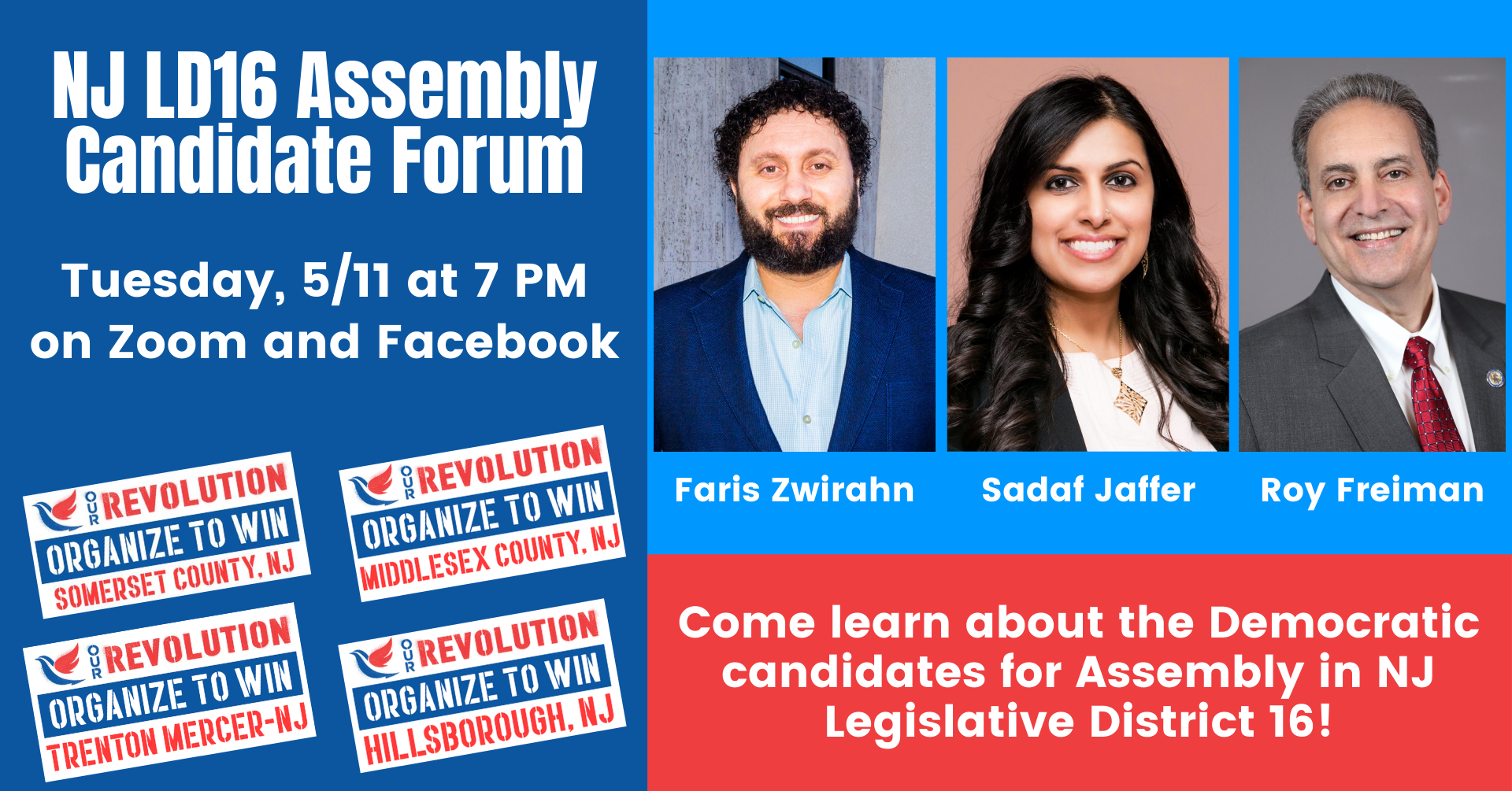 Local Our Revolution Nj Chapters Host Democratic Candidate Forum For New Jersey Legislative District 16 Assembly Primary Insider Nj