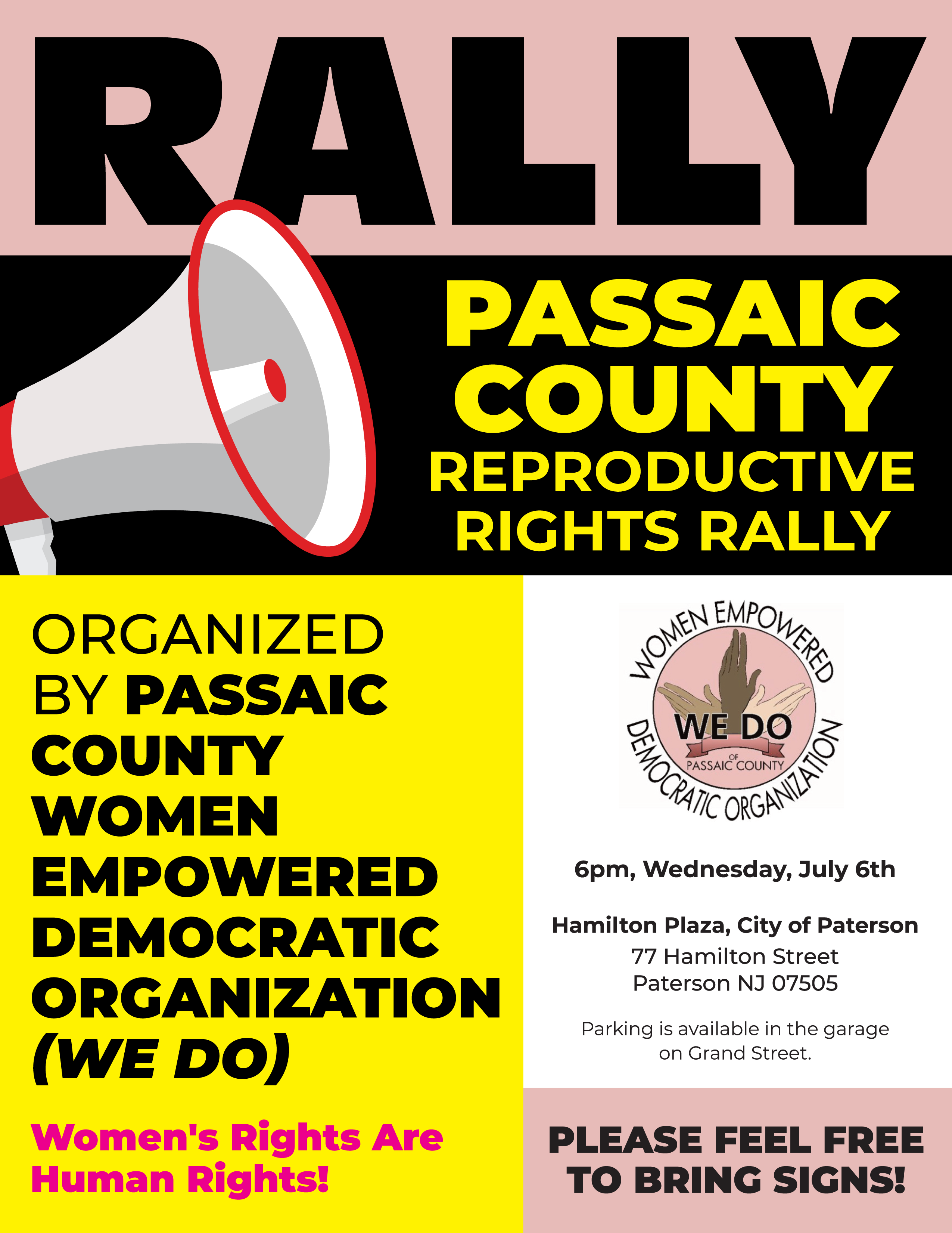 Wednesday July 6th Passaic County Women Empowered Democratic