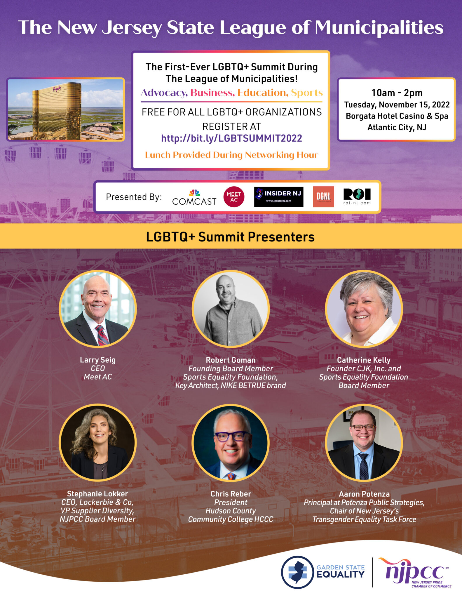 NJ Pride Chamber & Garden State Equality Hosts FirstEver LGBT+ Summit